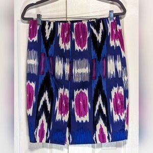 5/$25 Talbots Petite Blue and Purple Lined Skirt